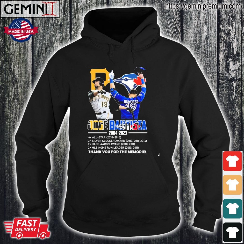 Jose Bautista 2004 2023 Pittsburgh Pirates Toronto Blue Jays Memories T  Shirt, hoodie, sweater, long sleeve and tank top