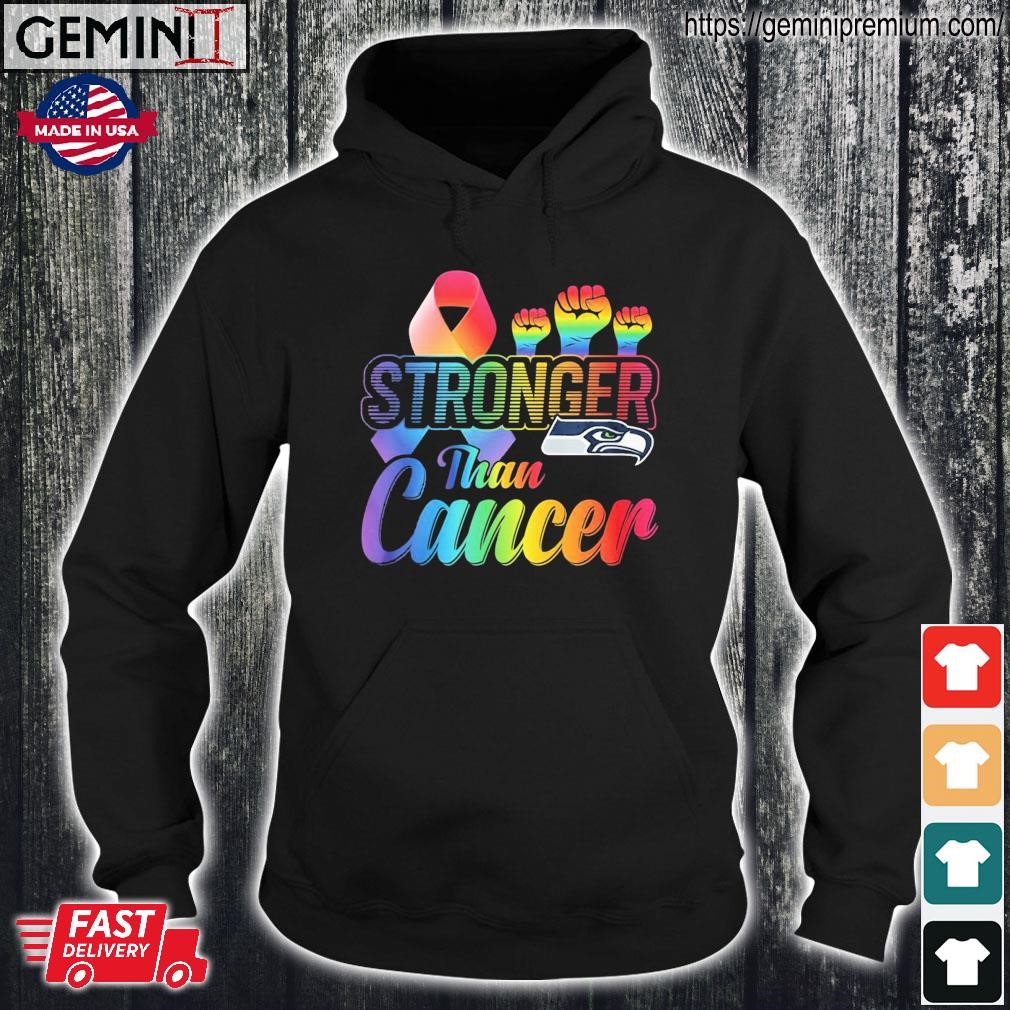 Seattle Seahawks Stronger Than Cancer Shirt, hoodie, sweater, ladies v-neck  and tank top