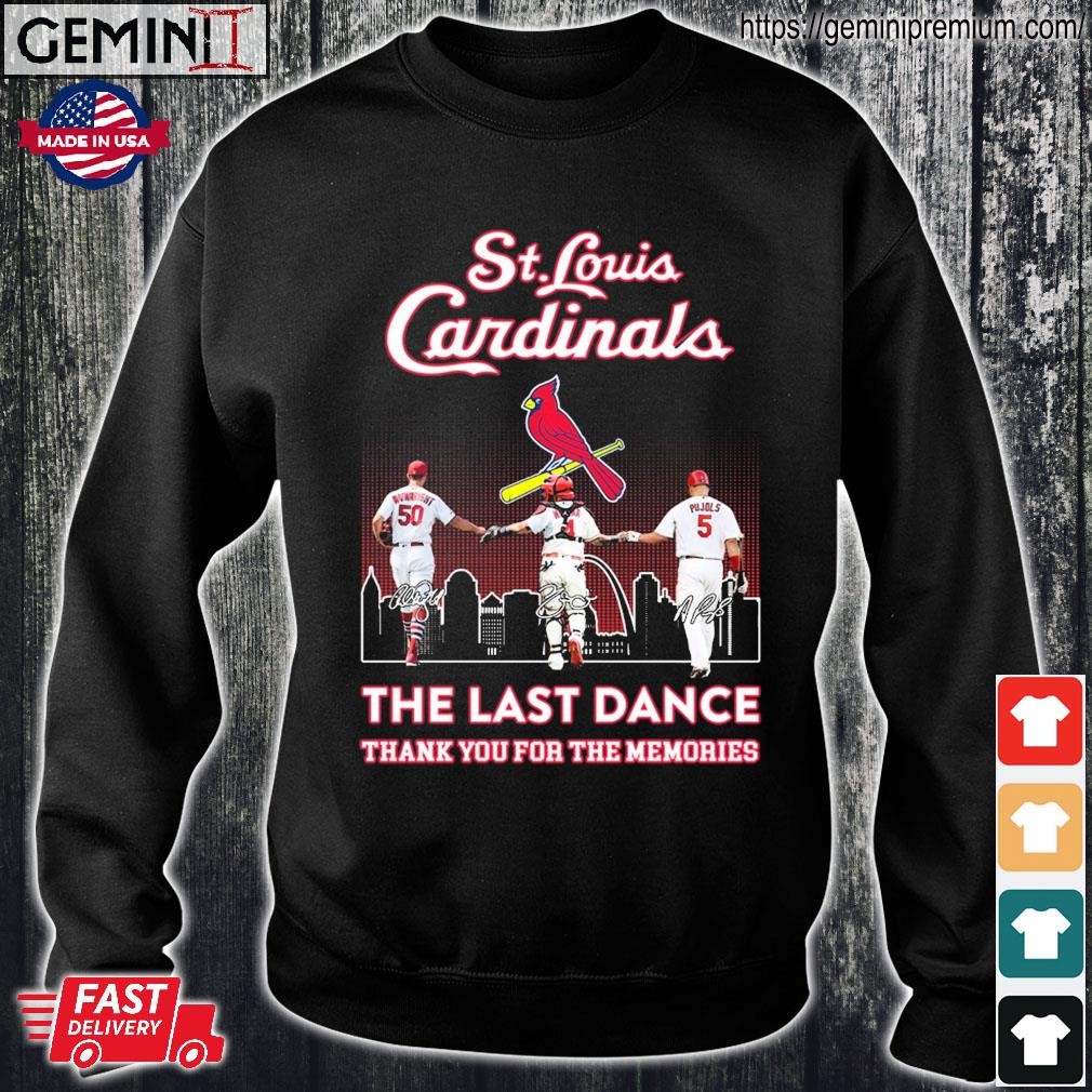 The last dance cardinals molina wainwright and pujols signature shirt,  hoodie, longsleeve tee, sweater