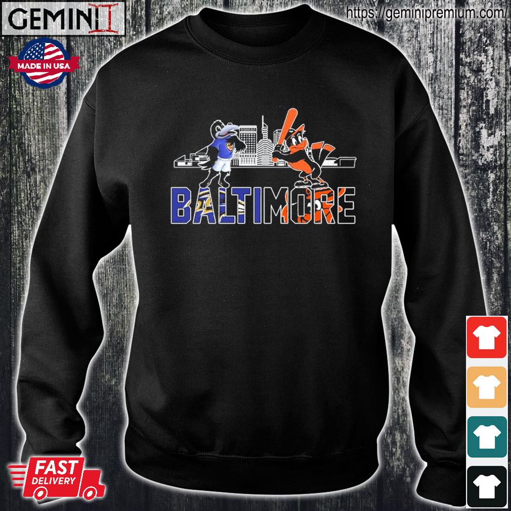 Birds Of A Father Baltimore Ravens And Baltimore Orioles Shirt