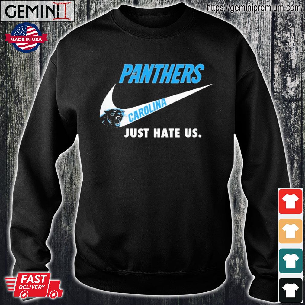 Original nike Carolina Panthers just hate us shirt, hoodie