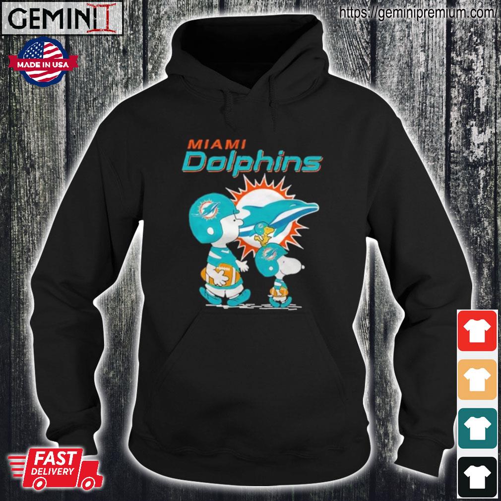 Miami Dolphins Snoopy and Charlie Brown Peanuts shirt, hoodie