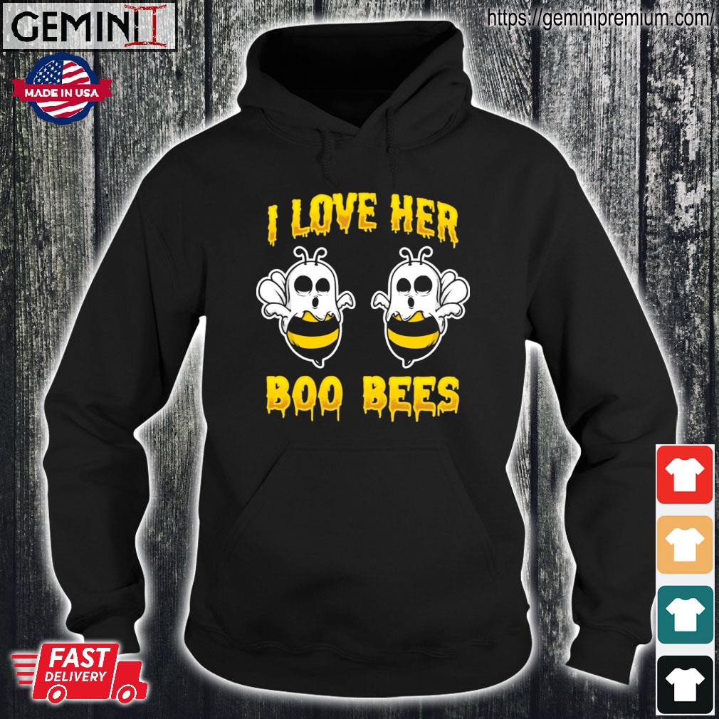 Official I love her boo bees shirt hoodie sweater ladies v neck