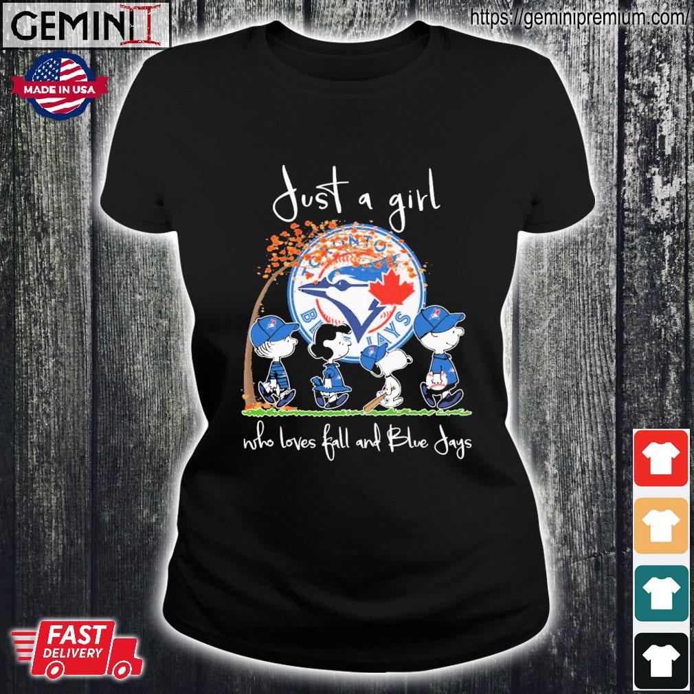 The Peanuts Just A Girl Who Loves Fall Toronto Blue Jays Shirt