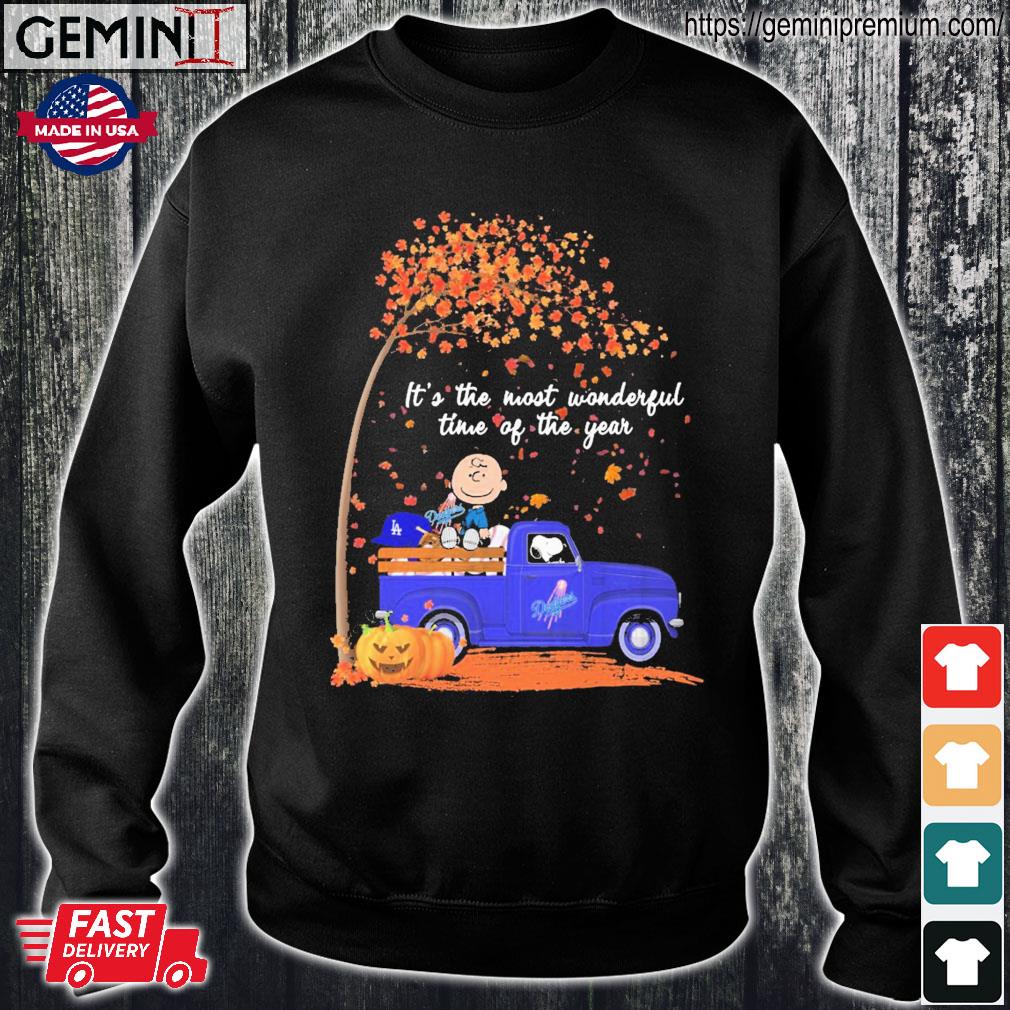 Peanuts Snoopy And Charlie Brown Los Angeles Dodgers It's The Most  Wonderful Time Of The Year Shirt, hoodie, sweater, long sleeve and tank top