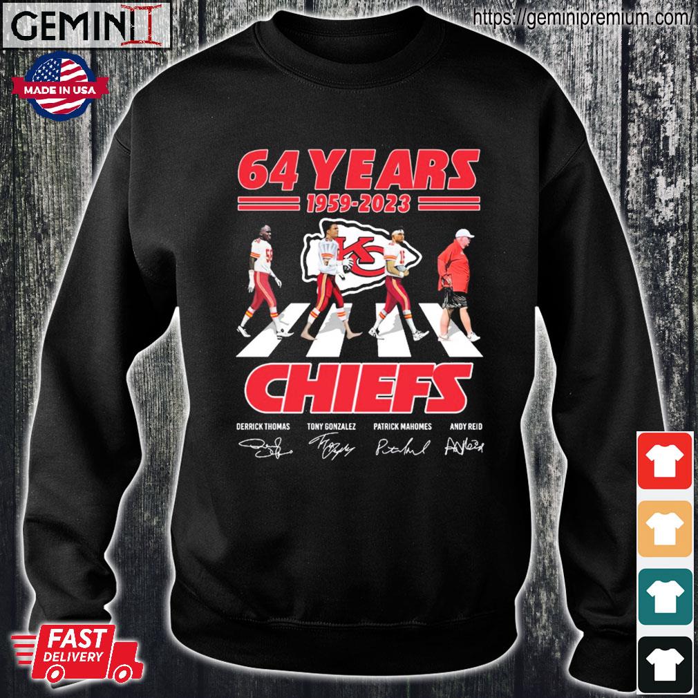 Quality Abbey Road Kansas City Chiefs Beat Detroit Lions 64 Years 1959-2023  Signatures Unisex T-Shirt - Roostershirt