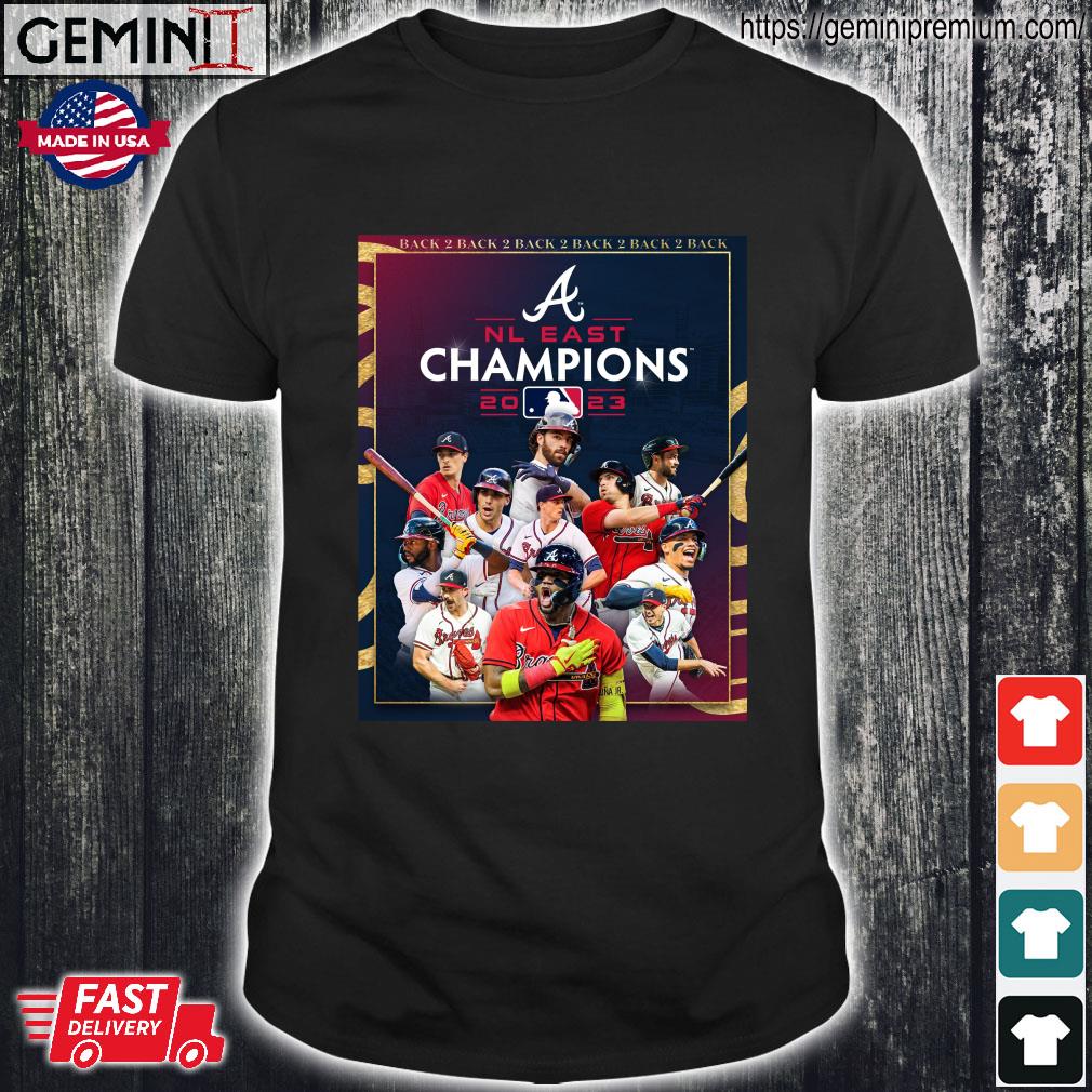 Atlanta Braves 2022 NL East Division Champions Back 2 Back Signatures shirt,  hoodie, sweater, long sleeve and tank top