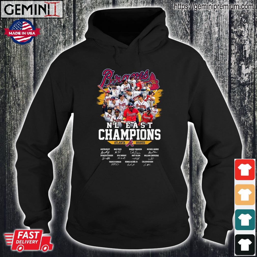Official Atlanta Braves 2022 nl east champions signatures shirt, hoodie,  sweater, long sleeve and tank top