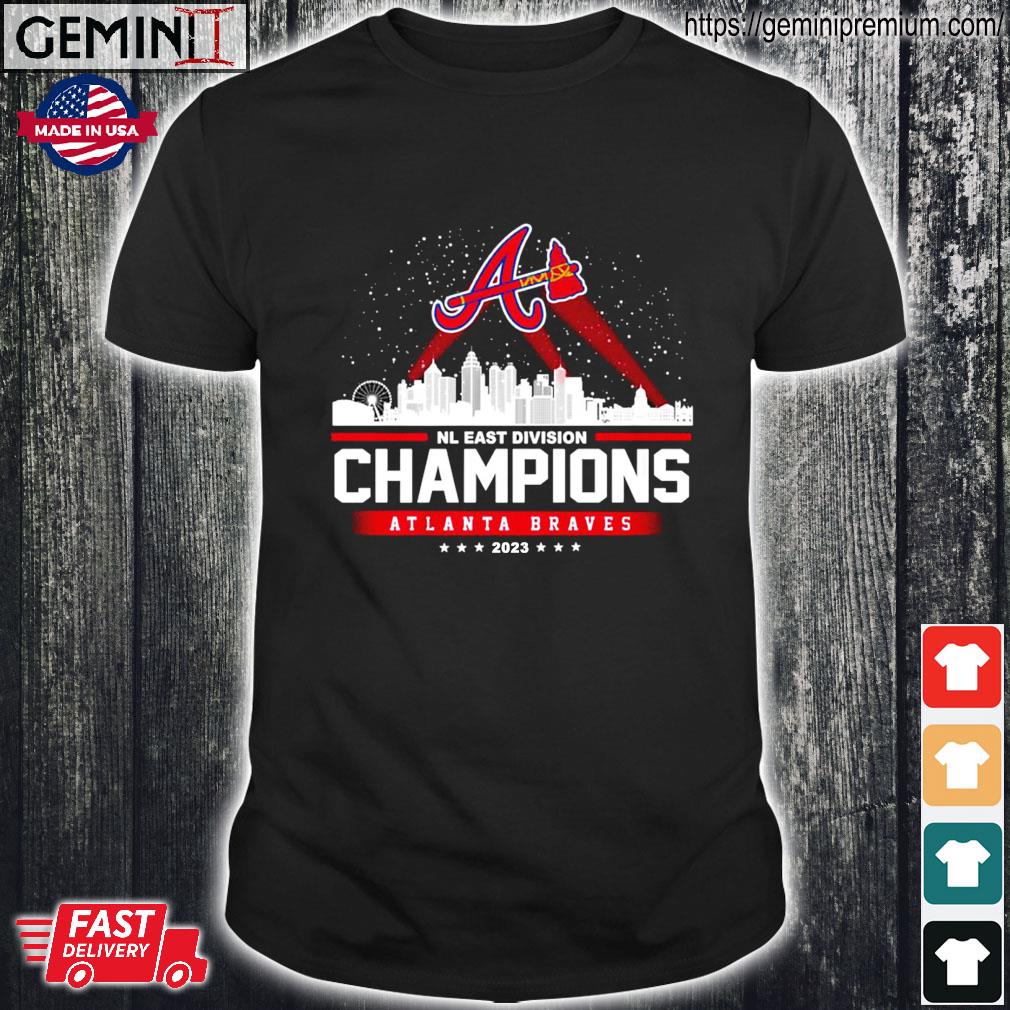 Official atlanta braves 2023 nl east champions skyline shirt