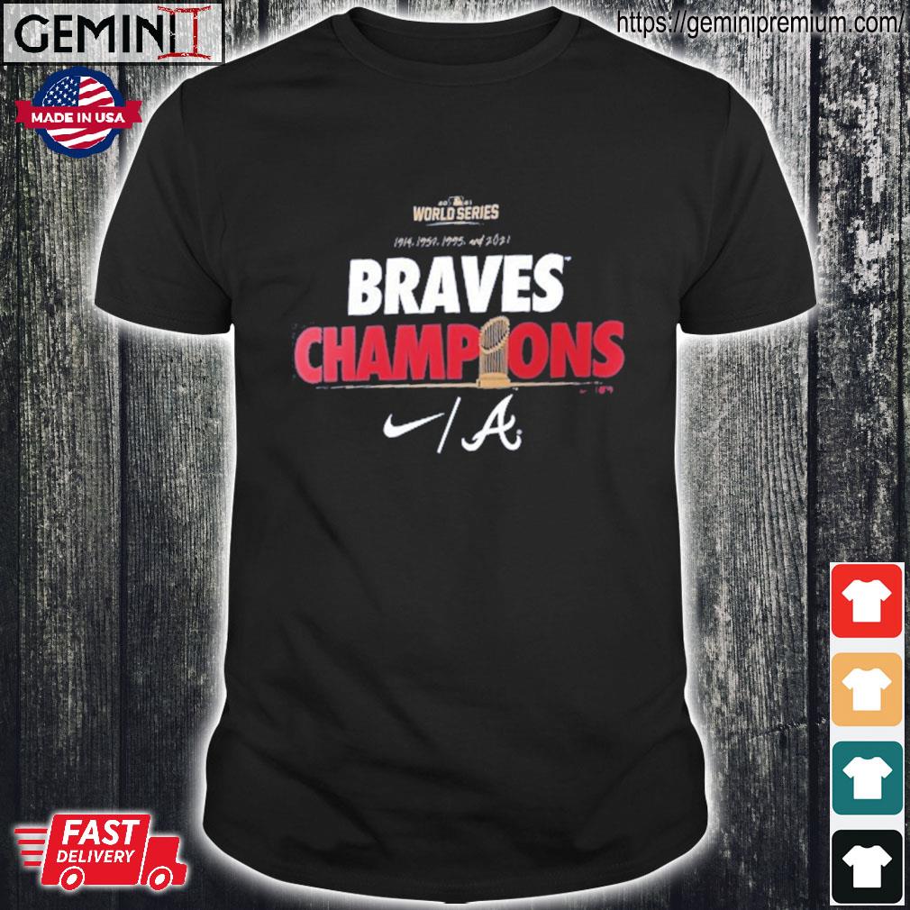 Nike, Shirts & Tops, Atlanta Braves World Series Championship Tshirt