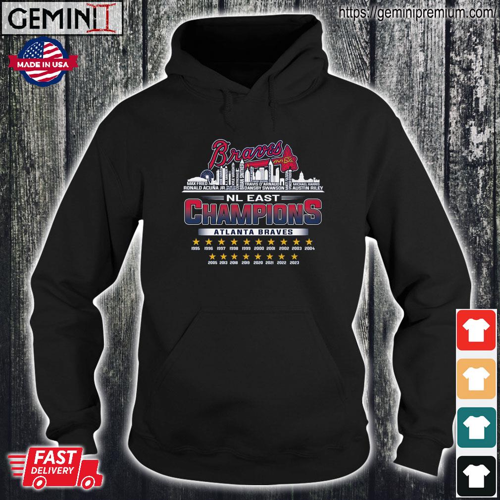 Official atlanta Braves Skyline Players Name Nl East Champions 2023 Shirt,  hoodie, sweater, long sleeve and tank top