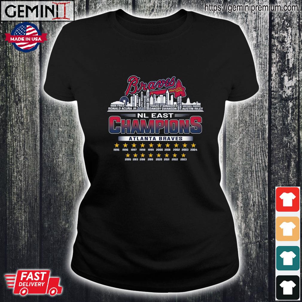 Original Atlanta Braves Mlb 2023 Nl East Champions Skyline T-shirt