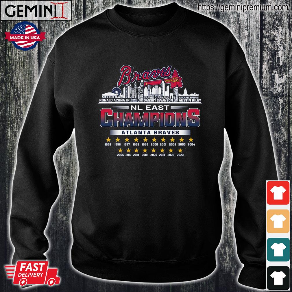 Original Atlanta Braves Mlb 2023 Nl East Champions Skyline T-shirt,Sweater,  Hoodie, And Long Sleeved, Ladies, Tank Top