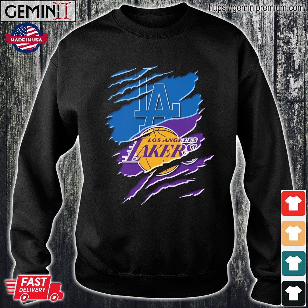 Blood inside Los Angeles Dodgers vs Los Angeles Lakers Mlb shirt, hoodie,  sweater, long sleeve and tank top