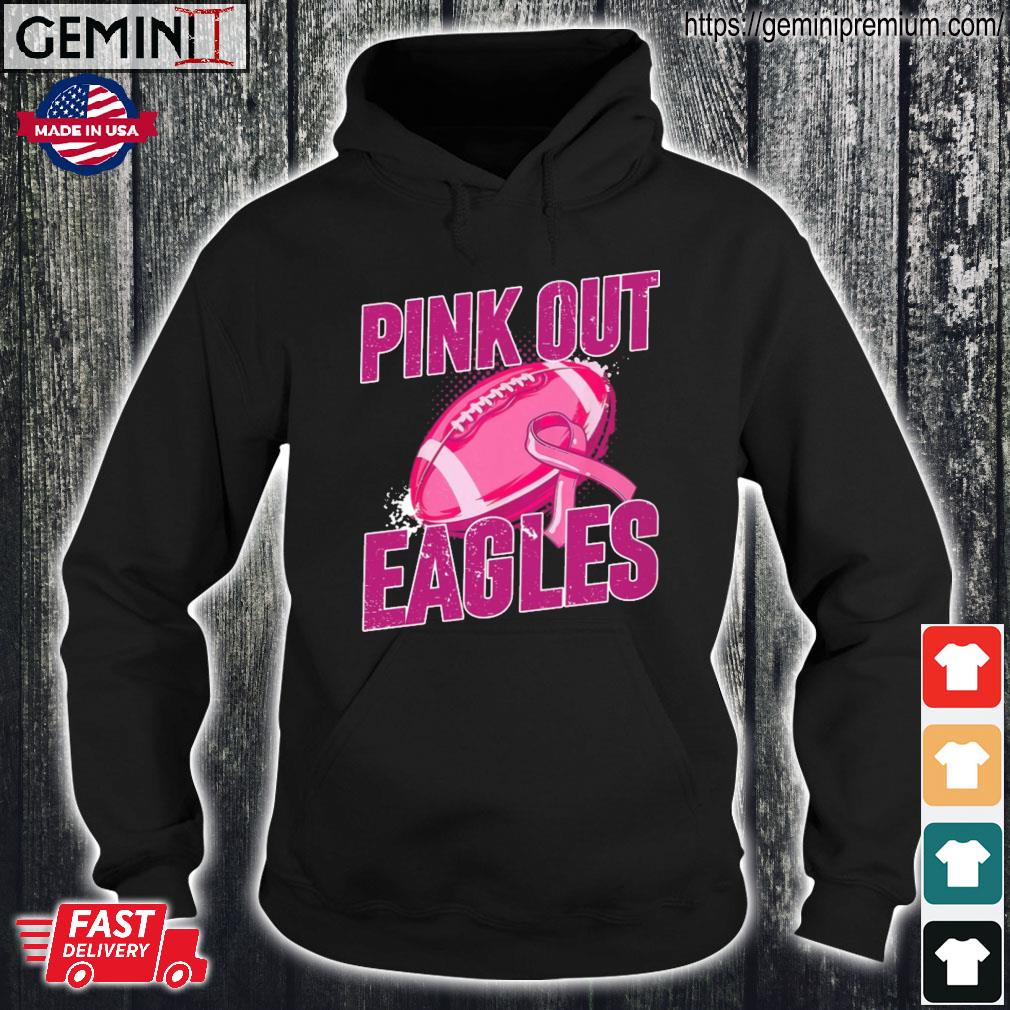 Breast Cancer Pink Out Eagles Football Shirt, hoodie, longsleeve