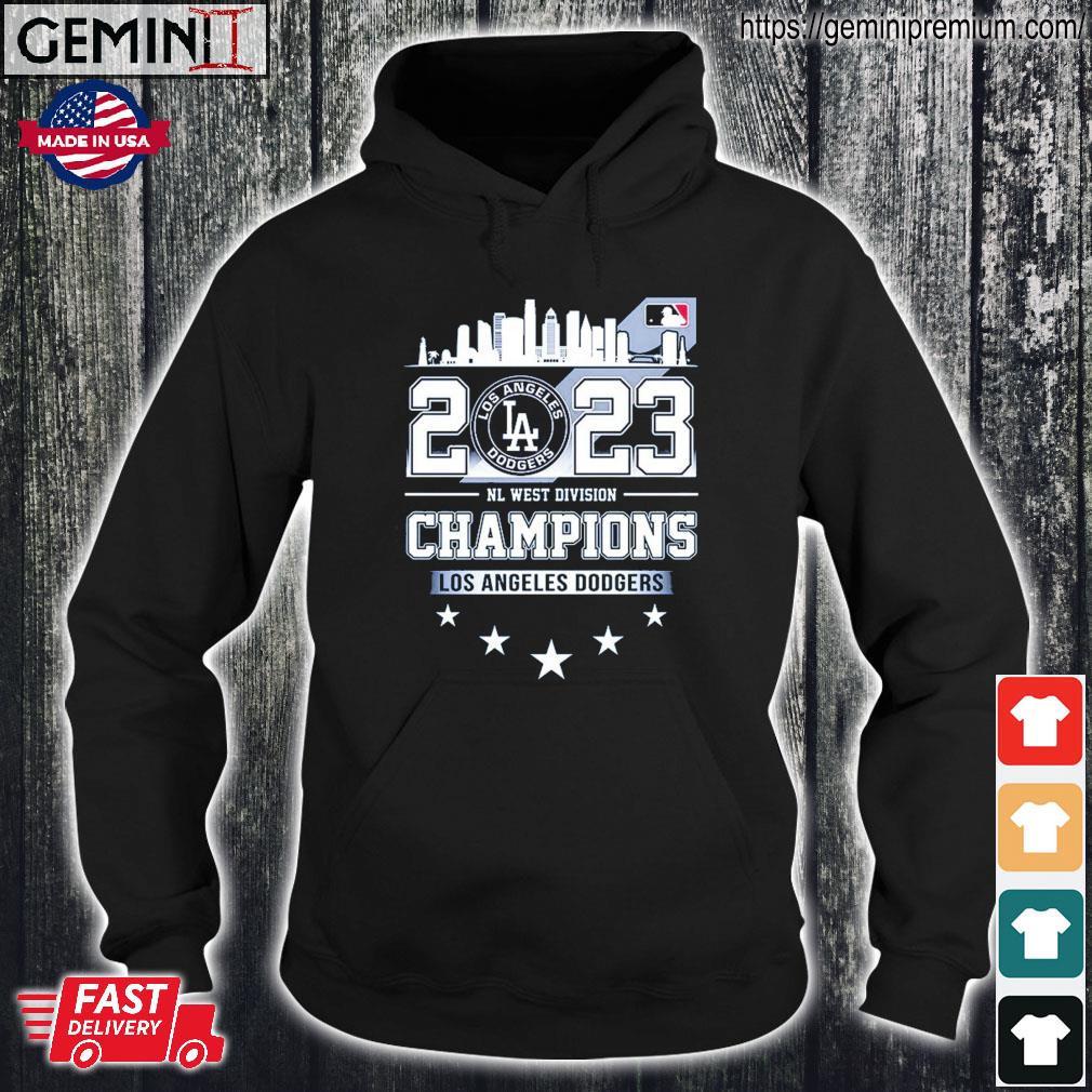 Los Angeles Dodgers NL West Division Champions 2023 name players city  skyline shirt, hoodie, sweater, long sleeve and tank top