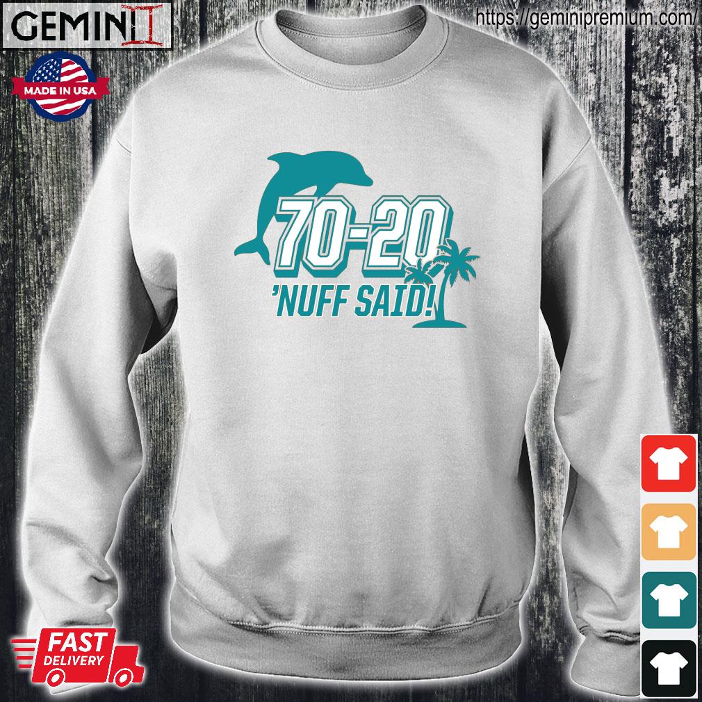 Miami Dolphins 70 20 Nuff Said Shirt