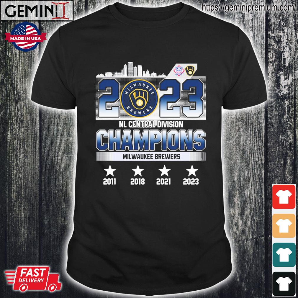 Official Milwaukee Brewers Skyline 2023 NL Central Division