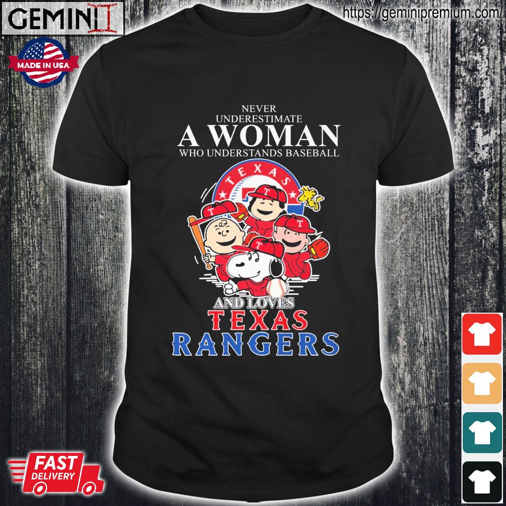 Get Your Peanuts! Women's Warm-Up Tee - Texas Rangers