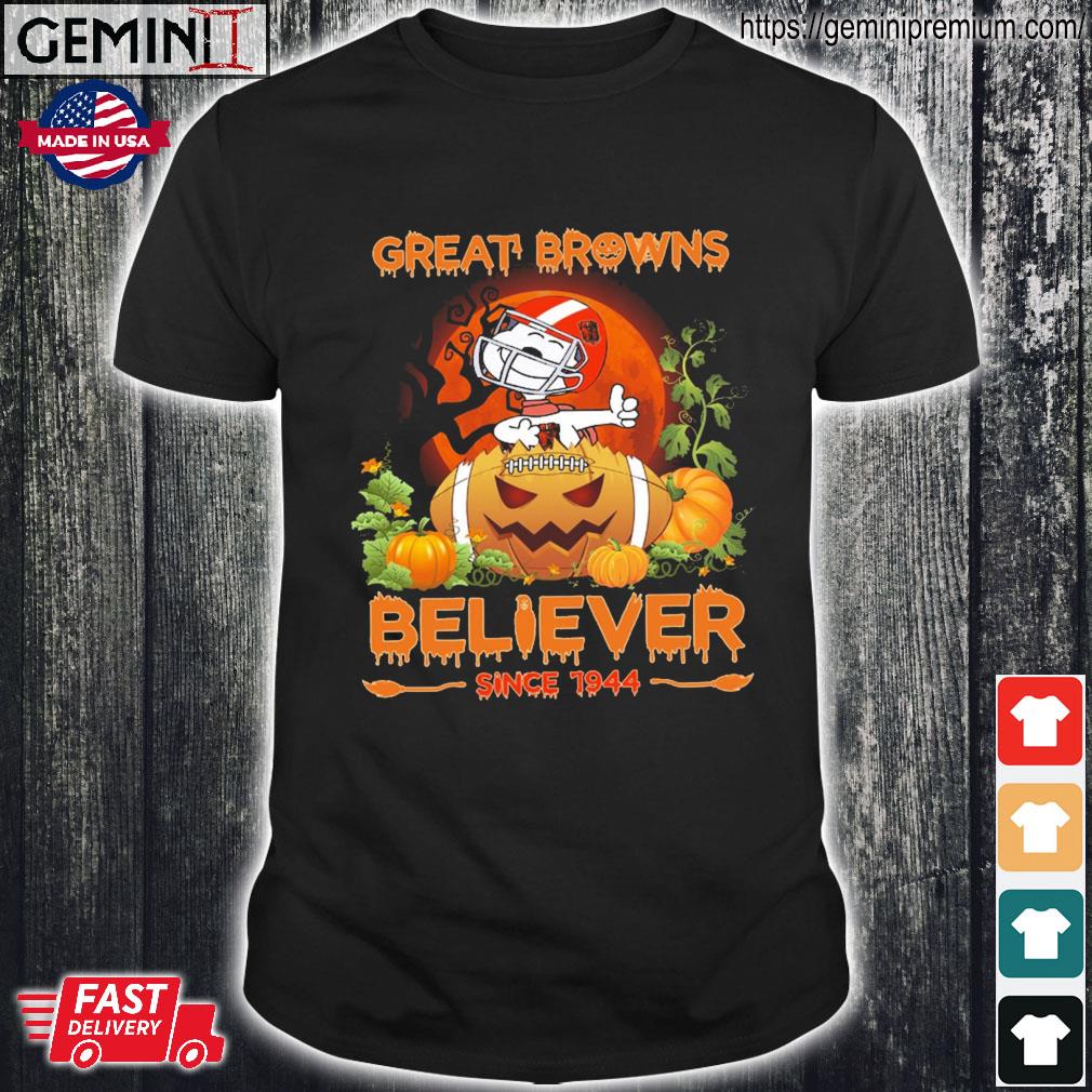 Snoopy Trick Or Treat Halloween Cleveland Browns 2023 T-shirt