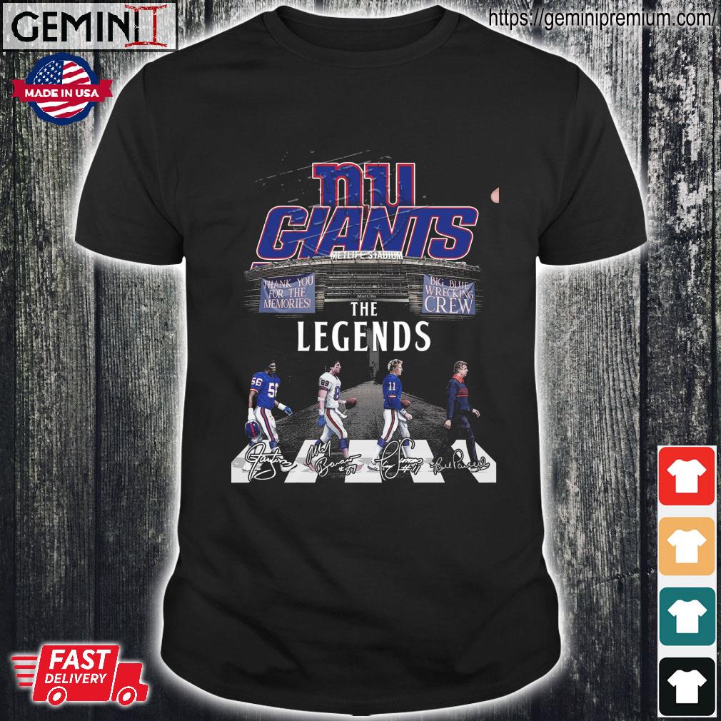 New York Gians The Legends Big Blue Wrecking Thank You For The Memories  T-shirt - Shibtee Clothing