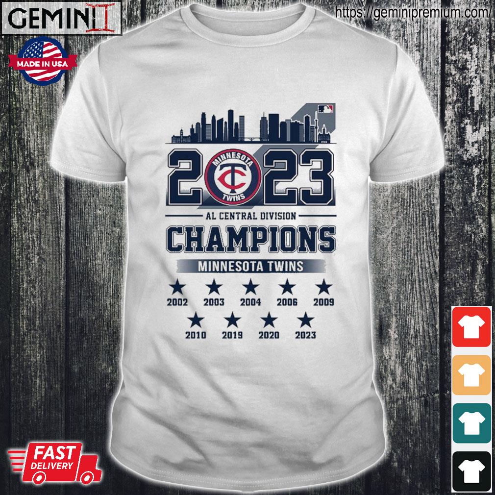 Official City Skyline 2023 AL Central Division Champions Minnesota Twins  Shirt, hoodie, sweater and long sleeve