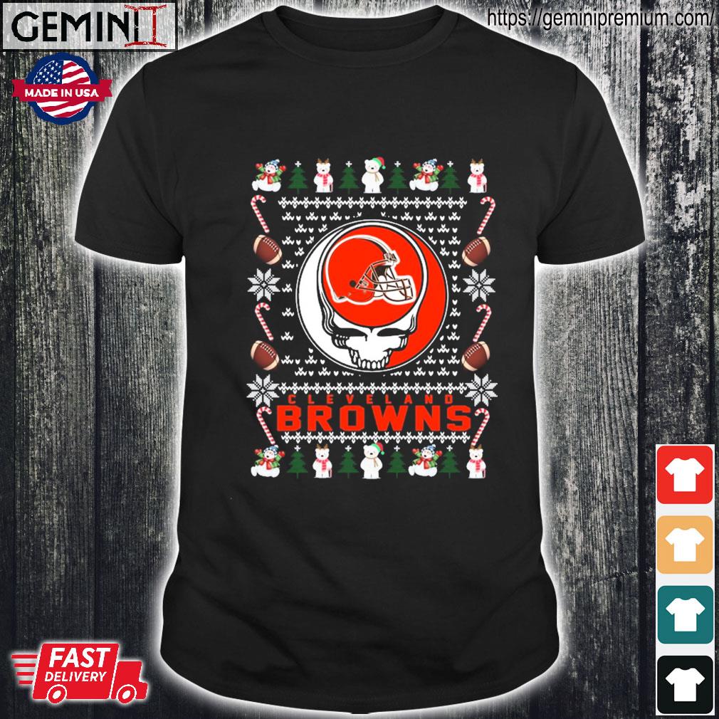 Grateful Dead Cleveland Browns Christmas Ugly Shirt, hoodie, sweater, long  sleeve and tank top