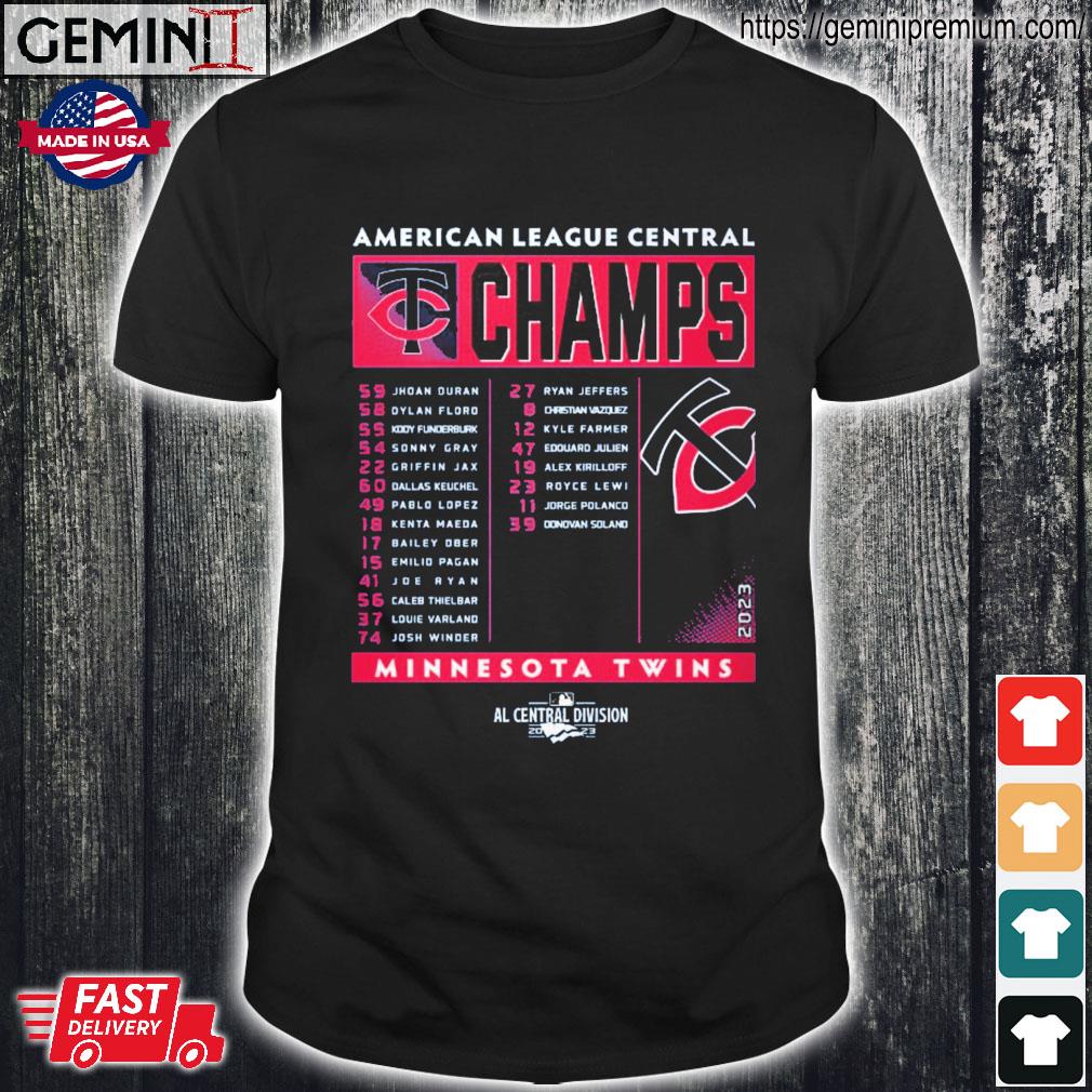 Official Minnesota Twins Players 2023 Al Central Division Champions Shirt,  hoodie, sweater, long sleeve and tank top