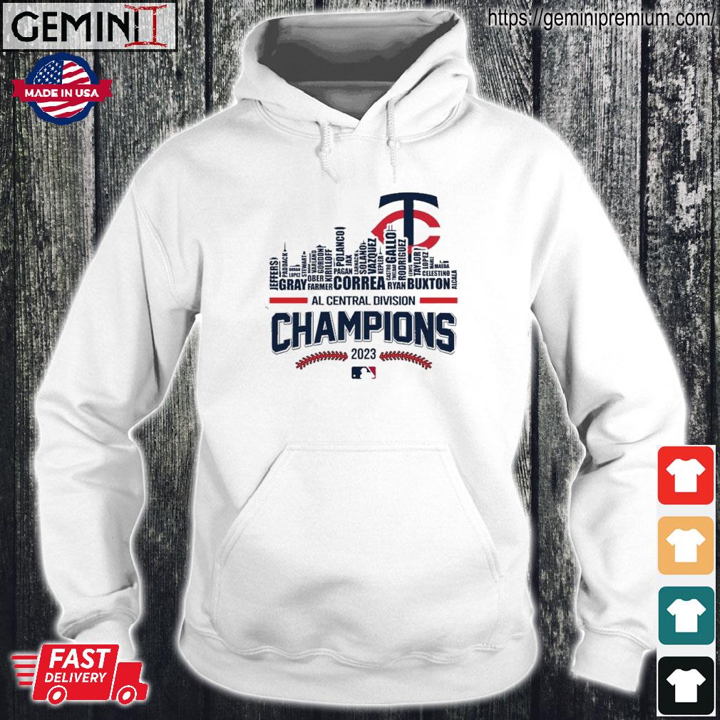 Official Minnesota Twins 2023 Al Central Division Champions Skyline shirt,  hoodie, longsleeve, sweatshirt, v-neck tee