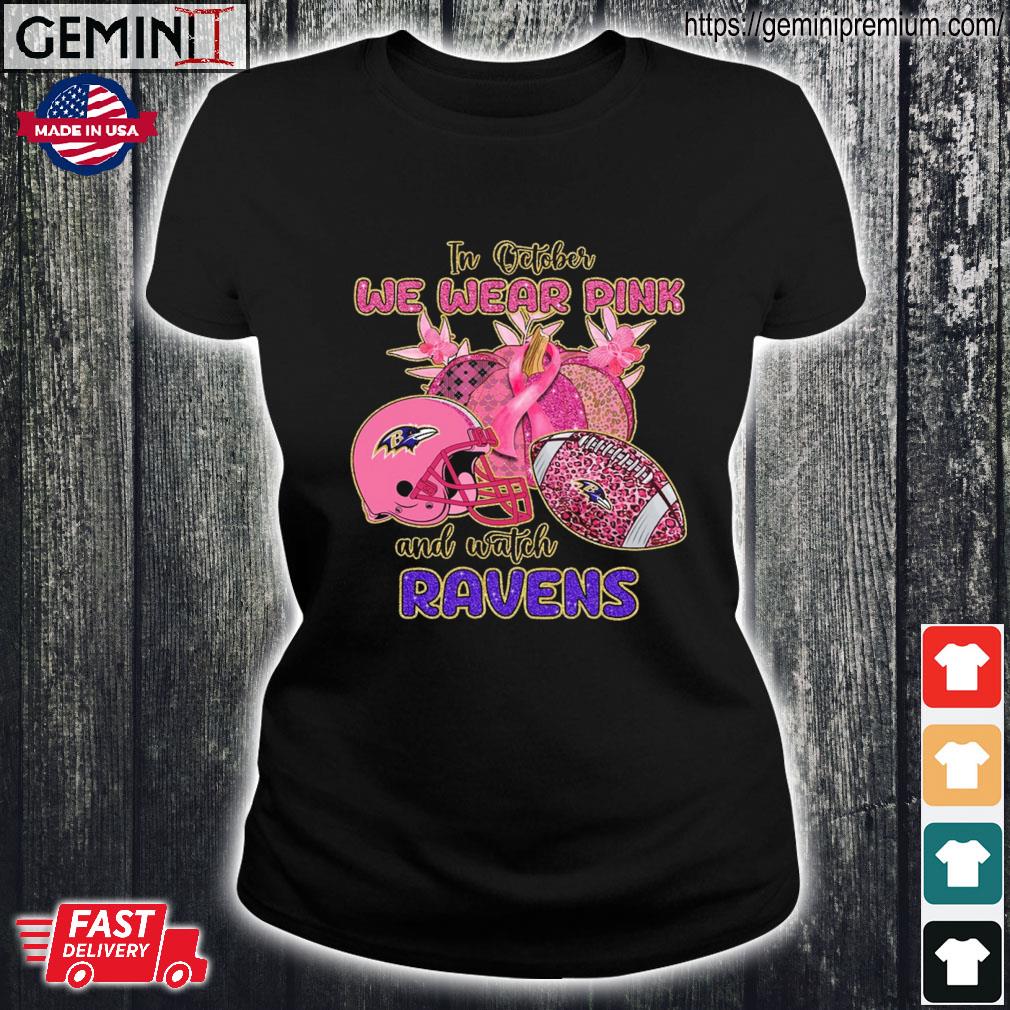 In october we wear pink and watch Jets Breast Cancer Halloween shirt