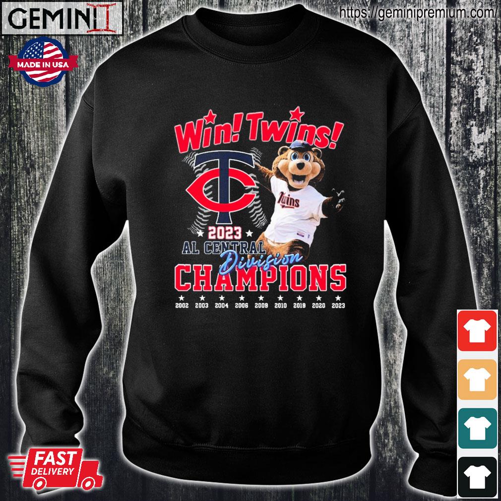 Minnesota Twins Win Twins 2023 Al Central Division Champions T-Shirt,  hoodie, sweater, long sleeve and tank top