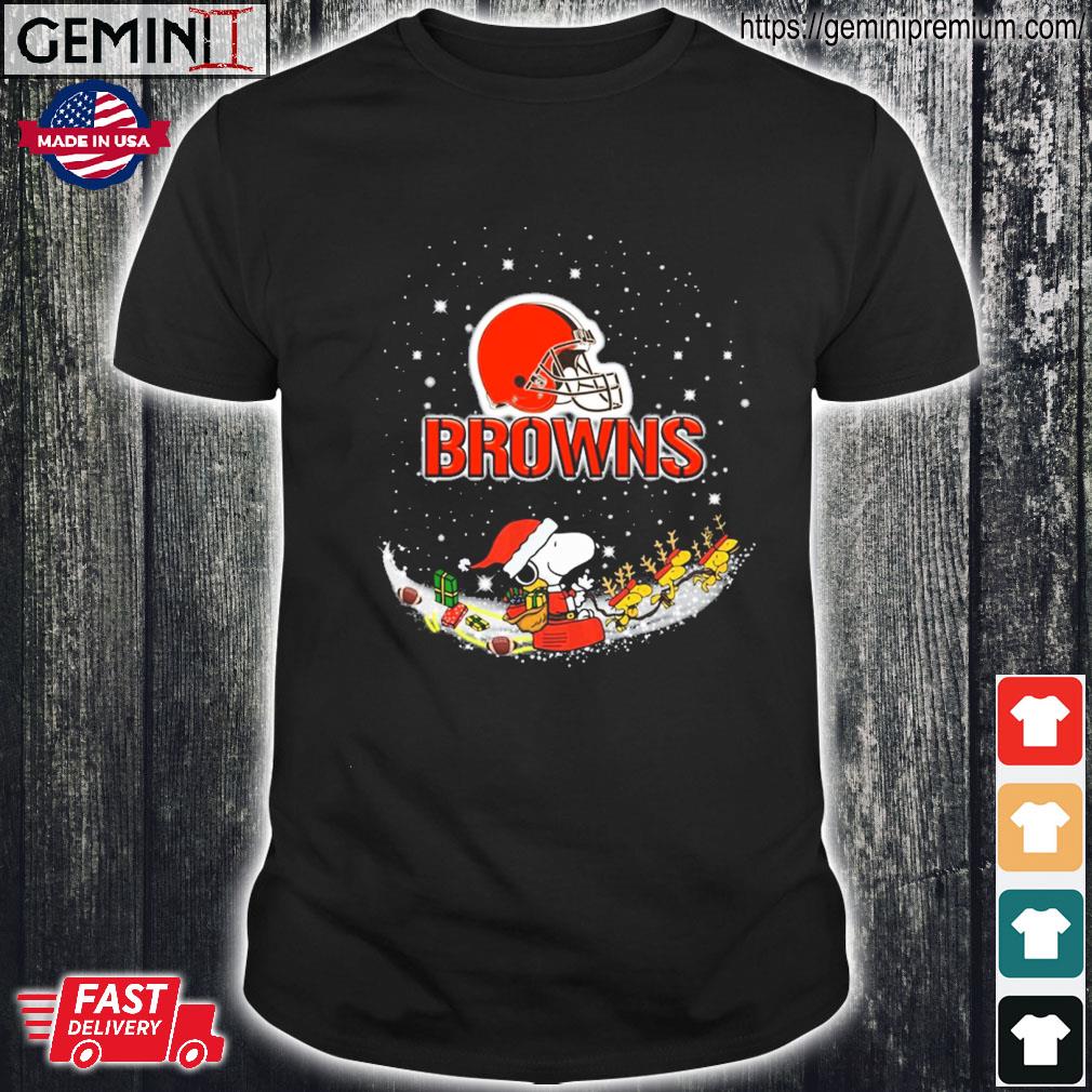 Official christmas Snoopy Cleveland browns T-shirt, hoodie