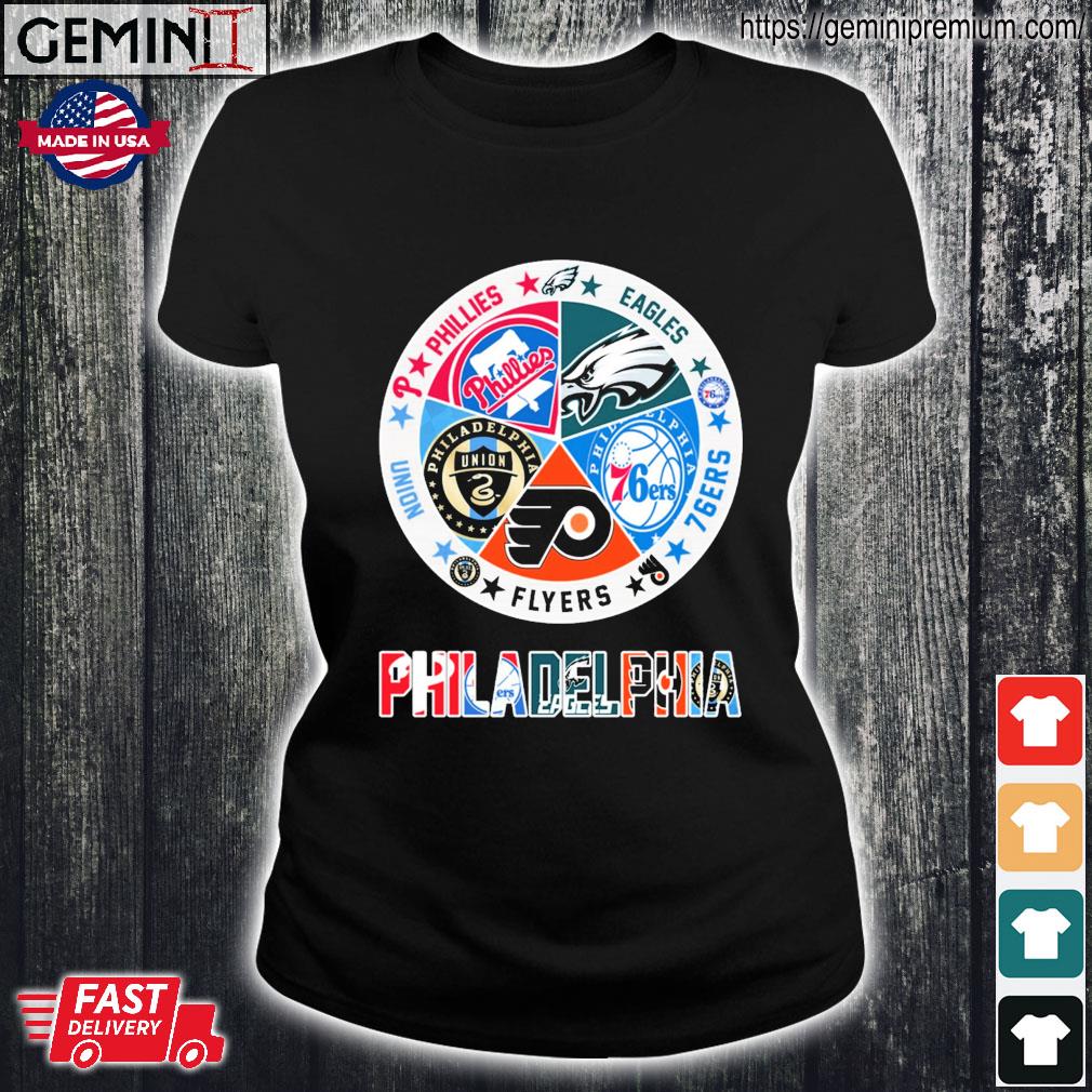 Original Philadelphia sports teams Philadelphia 76ers Eagles Flyers Phillies  and Philadelphia Union shirt, hoodie, sweater, longsleeve t-shirt