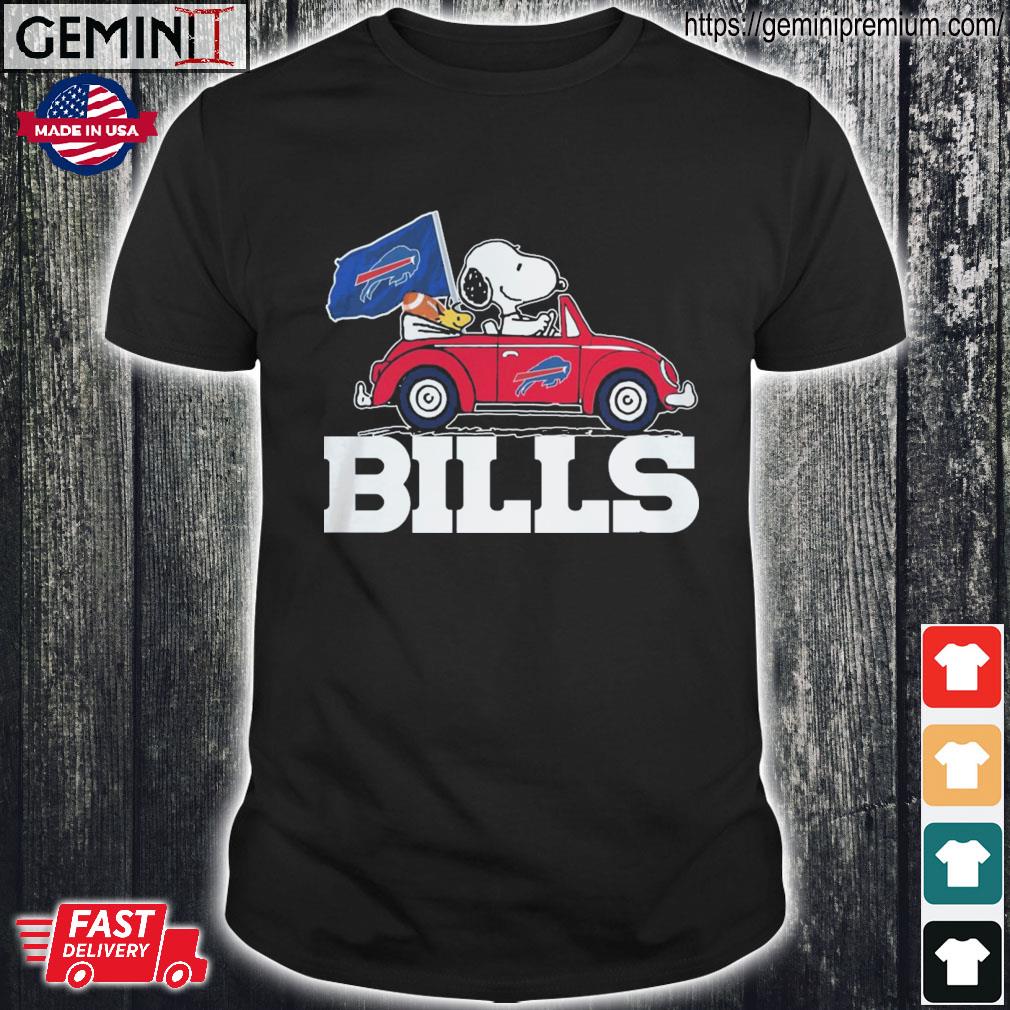 Snoopy and Woodstock drive Car Buffalo Bill shirt, hoodie, sweater and long  sleeve