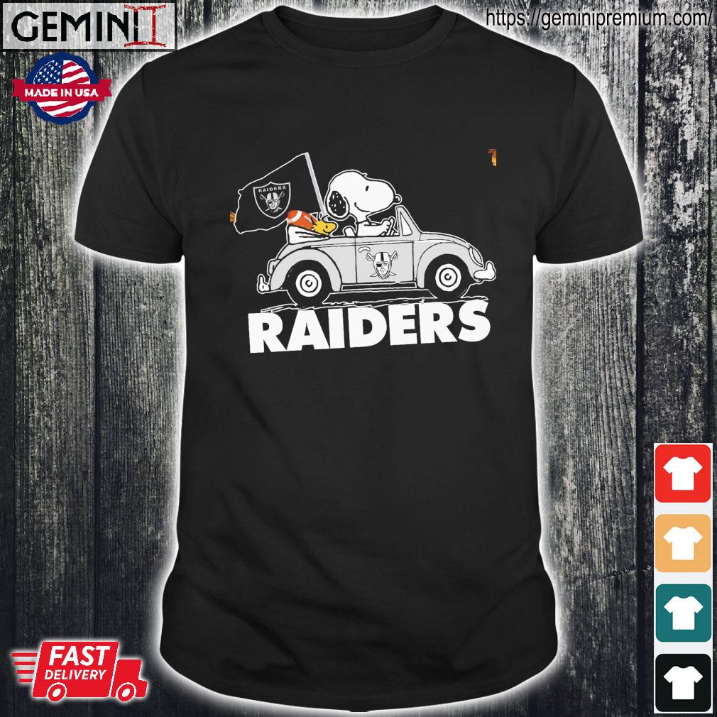 Snoopy and Woodstock drive Car Raiders football shirt, hoodie, sweater and  long sleeve