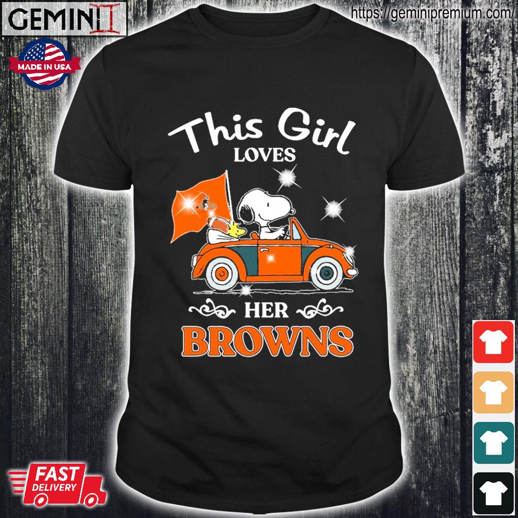 Cleveland Browns Snoopy Football Sports Shirts Women – Alottee