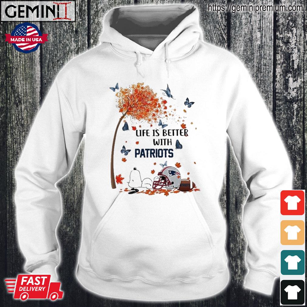 Snoopy Fall Life Is Better With New England Patriots Shirt, hoodie