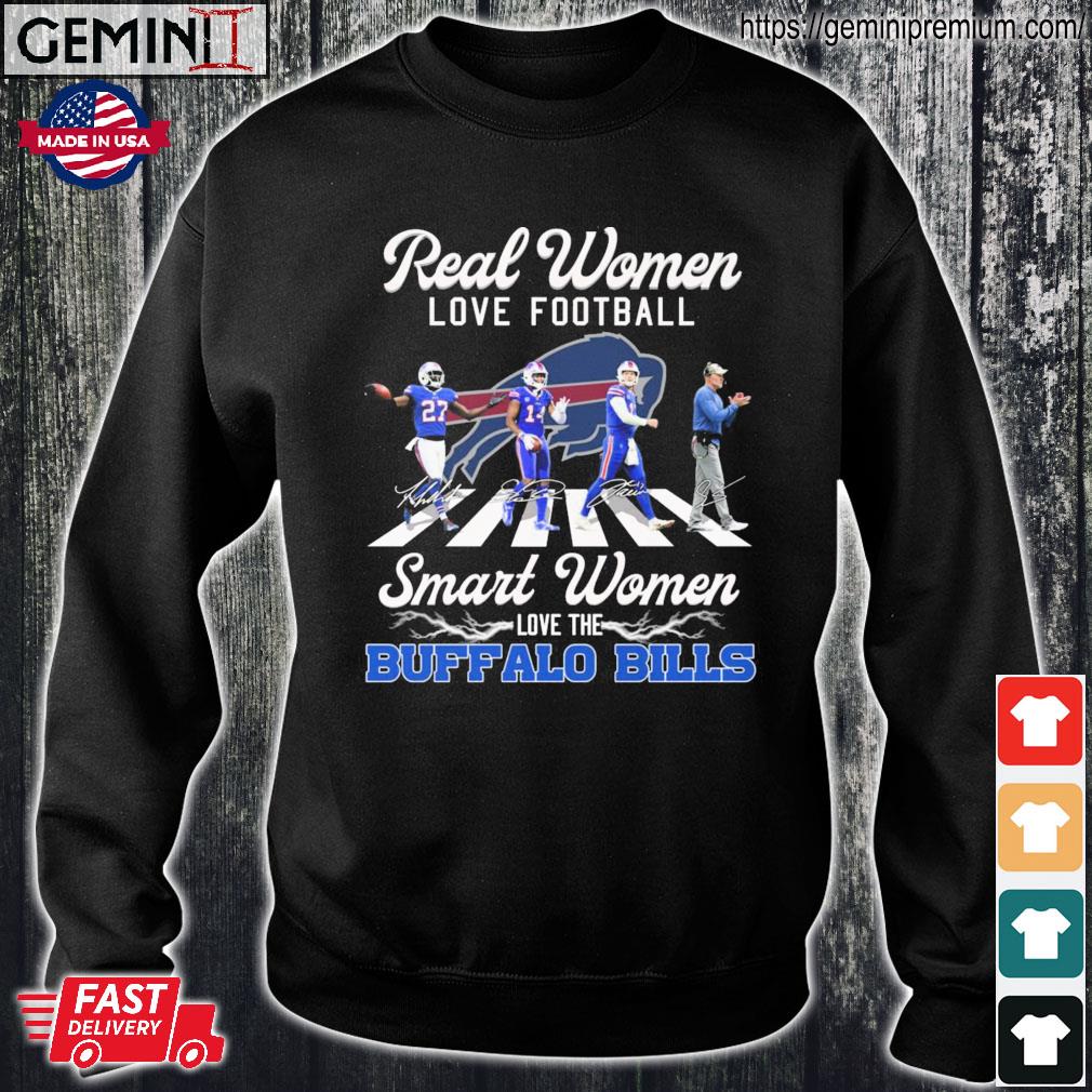 Real Women Love Football Smart Women Love The Buffalo Bills Abbey Road  Signatures Shirt, hoodie, sweater, long sleeve and tank top