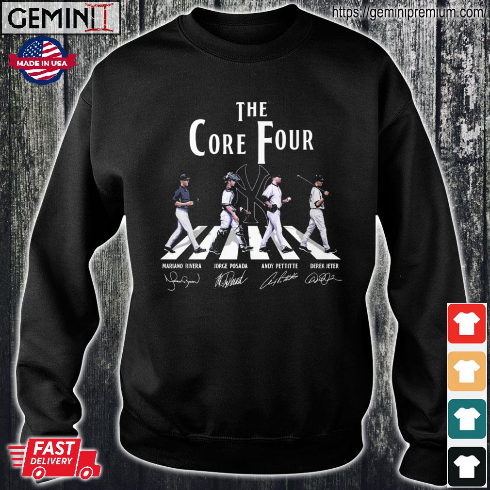The Core Four New York Yankees abbey road signatures shirt, hoodie,  sweater, long sleeve and tank top