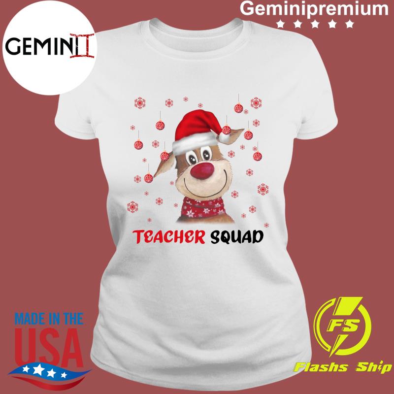 Download Reindeer Santa Hat Teacher Squad Merry Christmas Balls Sweatshirt - USA Trending Store